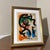Peter Keil 1970s Peter Robert Keil Original Painting Abstract Miro Style Modern Art Signed Framed For Sale - Image 4 of 8