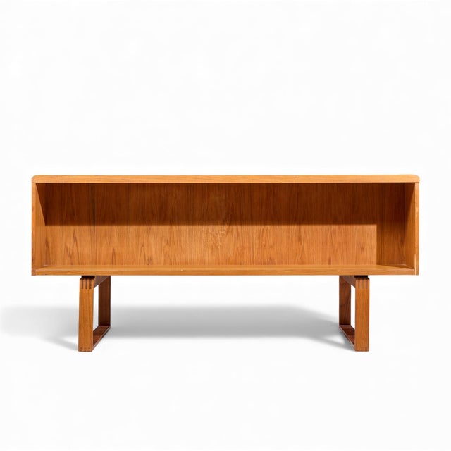 Wood Dyrlund Mid Century Danish Teak Desk For Sale - Image 7 of 11