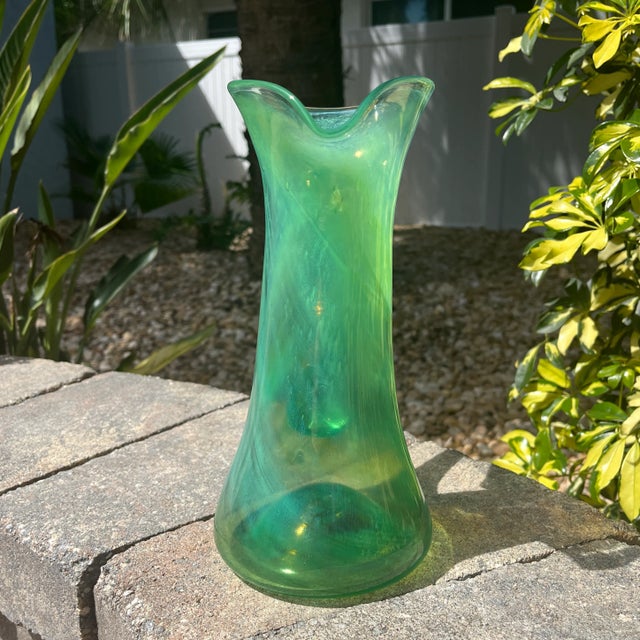 Late 20th Century Vintage Hand Blown Pitcher by Kerry Glass Ireland For Sale - Image 4 of 10