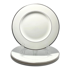 Mikasa “Cameo Platinum” Bone China Dinner Plates - Set of 4