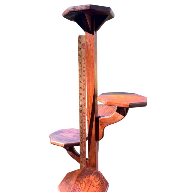Vintage 1970s Wooden Multi-Tier Plant Stand For Sale In Jacksonville, FL - Image 6 of 8