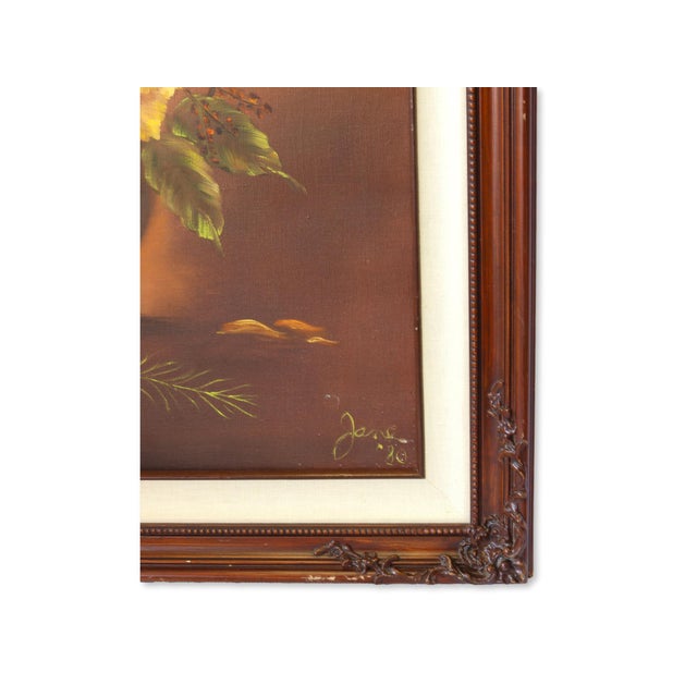 French Midcentury Floral Still Life Painting For Sale - Image 3 of 3