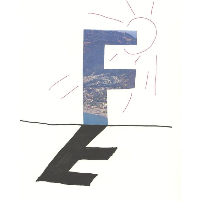 David Hockney, F from Hockneys Alphabet, Lithograph, Framed For Sale - Image 4 of 4