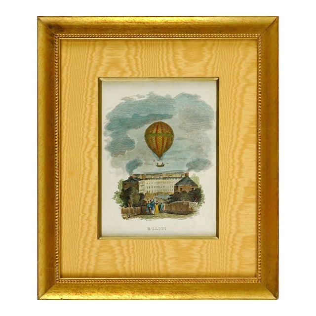 Early 19th Century Rare "Balloon" Engraving For Sale