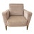 Kravet Bilbao Chair in Simbel Cameo Textured Velvet With Polished Mirror Legs For Sale