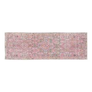 Vintage Turkish Hand Knotted Wool Rug, 3'1''x10' For Sale