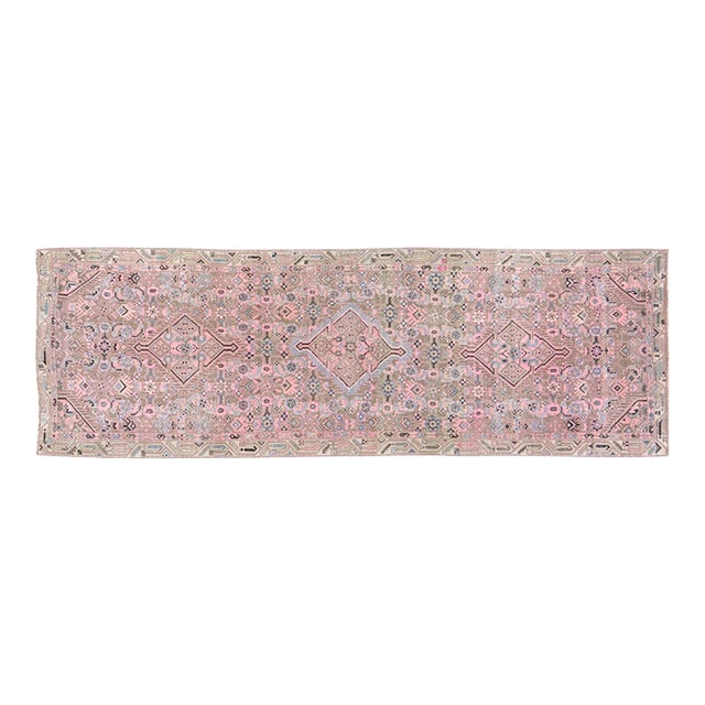 Vintage Turkish Hand Knotted Wool Rug, 3'1''x10' For Sale