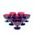 Mid-Century Modern Cherry Red Stemmed Glass Dessert Bowls or Champagne Coupes by Anchor Hocking - Set of 8 For Sale - Image 3 of 3