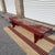 Mid 19th Century Antique Pennsylvania Mortised Bench in Old Red Paint, Lancaster County, Circa 1860s For Sale - Image 5 of 18