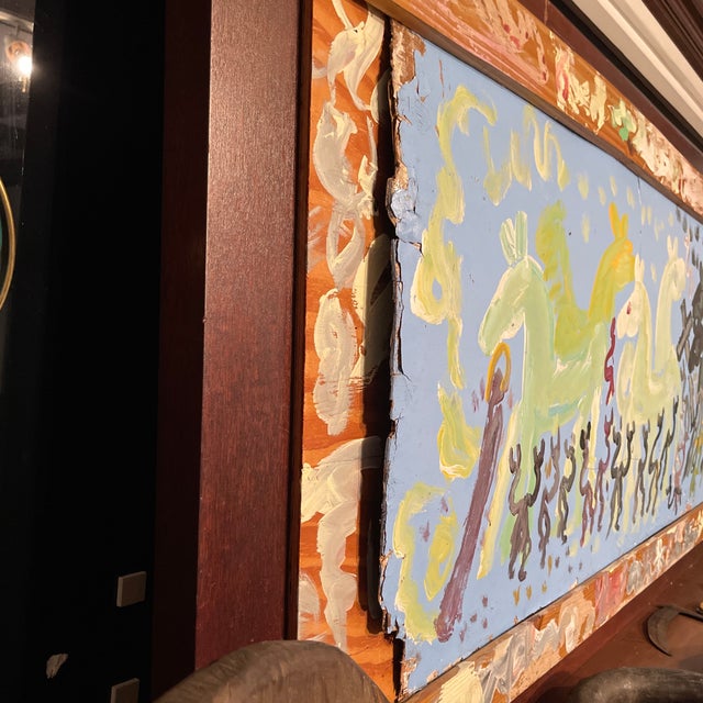 Purvis Young, “Freedom Horses” Mid Century Modern Painting, Signed For Sale In Jacksonville, FL - Image 6 of 10