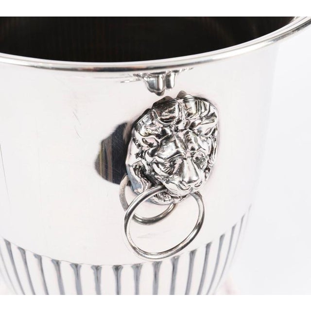 Metal Antique Regency Revival Silver-Plated Cooler, Late 19th Century For Sale - Image 7 of 15