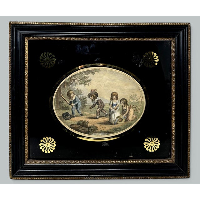 Antique Regency Francesco Bartolozzi Hand Colored Stipple Engravings Pair 1815 For Sale - Image 11 of 14
