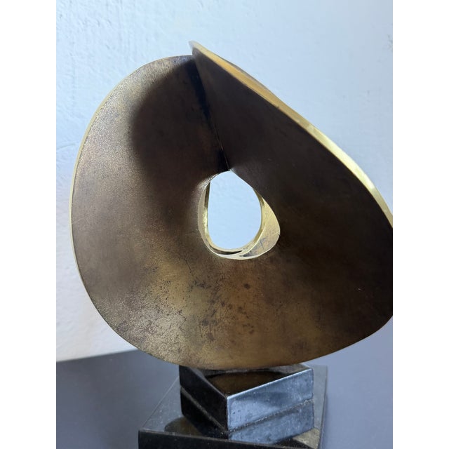 Brazilian Organic Modern Abstract Sculpture on Granite Base, 1980s For Sale - Image 11 of 13