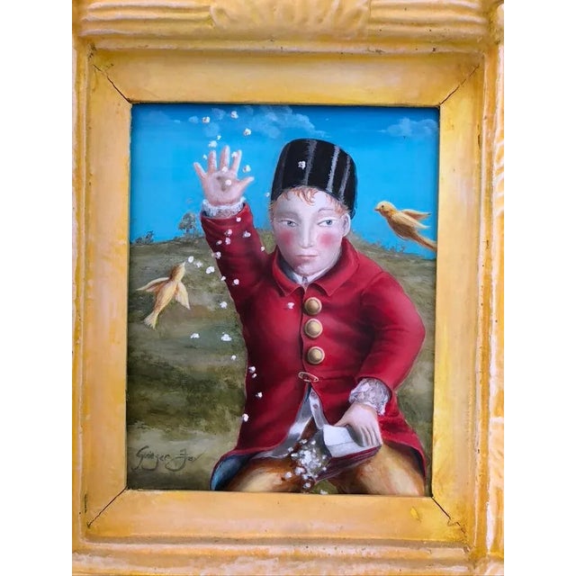 Lovely little painting with a frame that makes it become even more special. Bought it at the Ginger Fox gallery in Dallas...