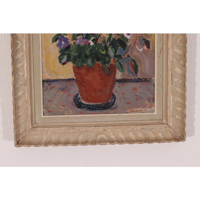 Modern Rulle Abrahamsson, Whorls of Bloom, 1950s, Oil on Panel, Framed For Sale - Image 3 of 18