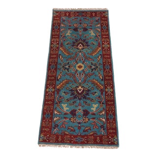 Hand Woven 100% Wool Approx. 2.5’ X 6’ Runner Rug For Sale