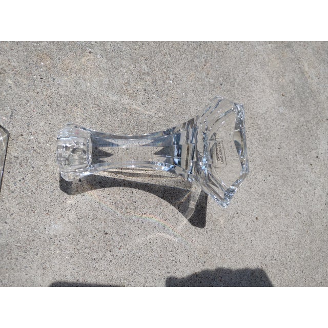 Late 20th Century Crystal Candlesticks - a Pair For Sale - Image 10 of 11