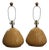 1980 Art Deco Shell Style Coral Tan Table Lamps- A Pair For Sale