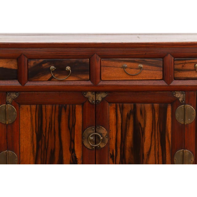 Late 19th Century Early 20th Century Korean Persimmon Wood Cabinet For Sale - Image 5 of 14