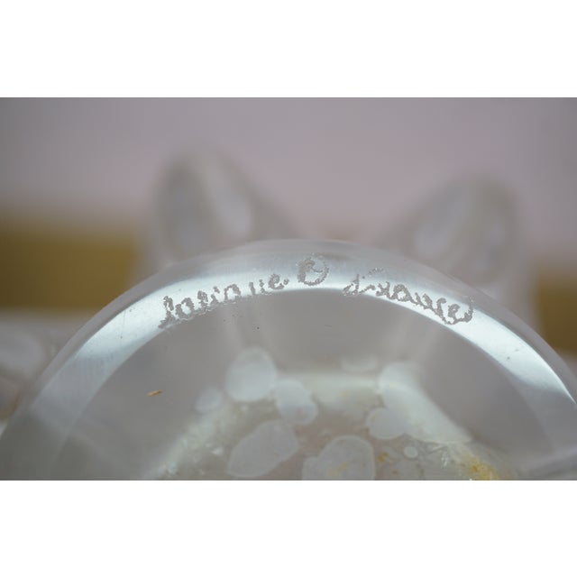 Lalique France Crystal Marie Claude Soliflore Frosted Etched Crystal Vase 14" For Sale - Image 14 of 14