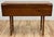 Brown Vintage Turned Wood Drop Leaf Table For Sale - Image 8 of 18