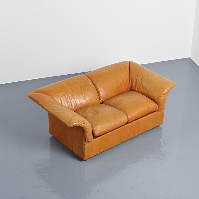 Leather Loto Sofas by Luigi Massoni for Poltrona Frau, Italy, 1976, Set of 2 For Sale - Image 9 of 18