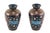 Offered for sale is this miniature pair of antique Japanese cloisonne vases of good quality with wonderful cloisonné...