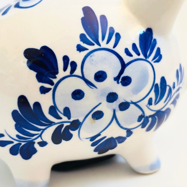 Ceramic Delft Blue and White Piggy Bank For Sale - Image 7 of 12
