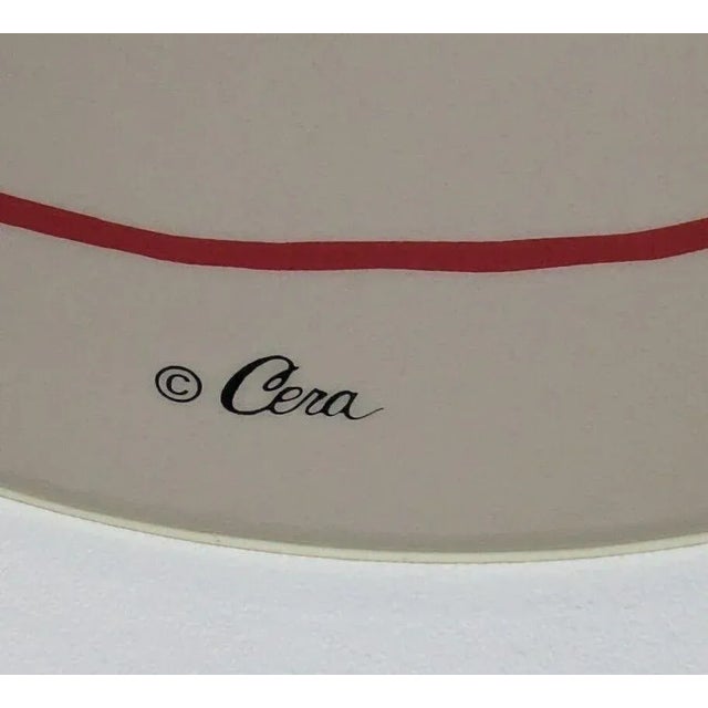 Vintage 1970s Cera White Duck Christmas Ice Bucket With Lid Wreath Box Xmas For Sale - Image 4 of 9