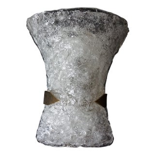 Murano Ice Glass Wall Lamp by Egon Hillebrand for Hillebrand Lighting, 1960s For Sale