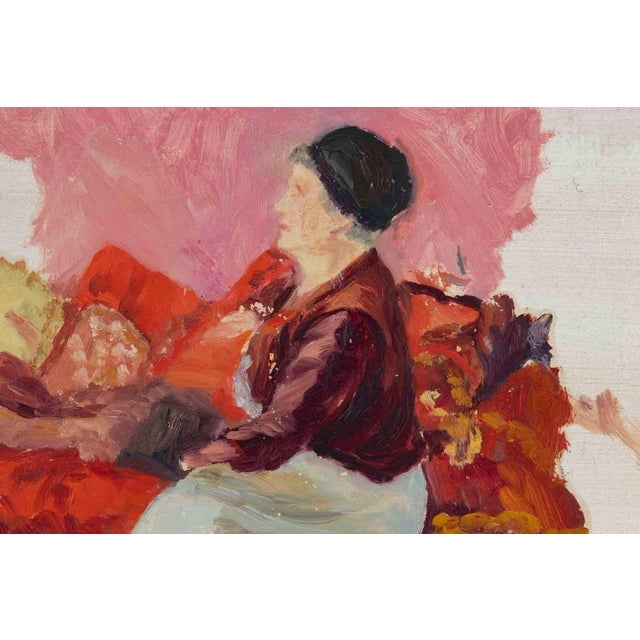 1930s Francesco Settimj, Portrait of Old Woman, Oil Painting, 1930s For Sale - Image 5 of 6