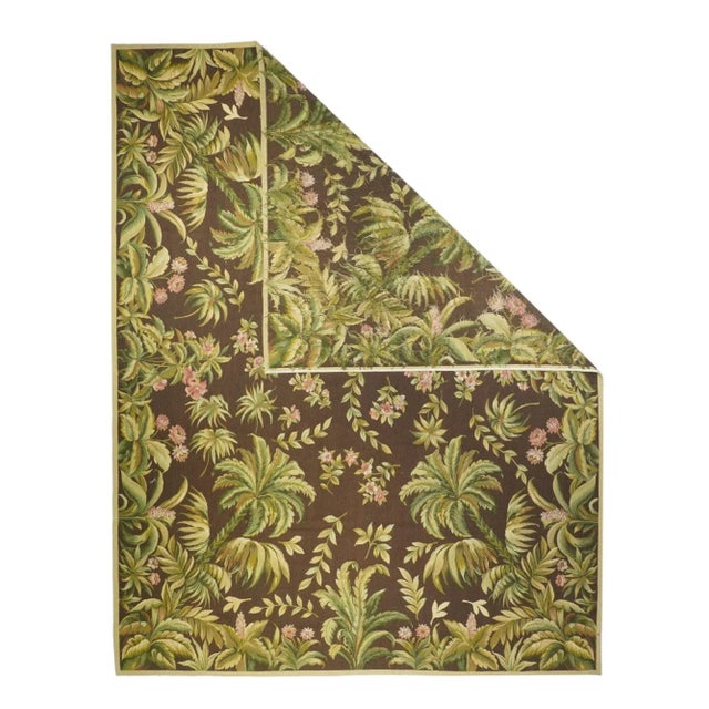 Refers generally to modern carpets in tapestry technique and inspired by French Aubusson designs of the 18th and later...
