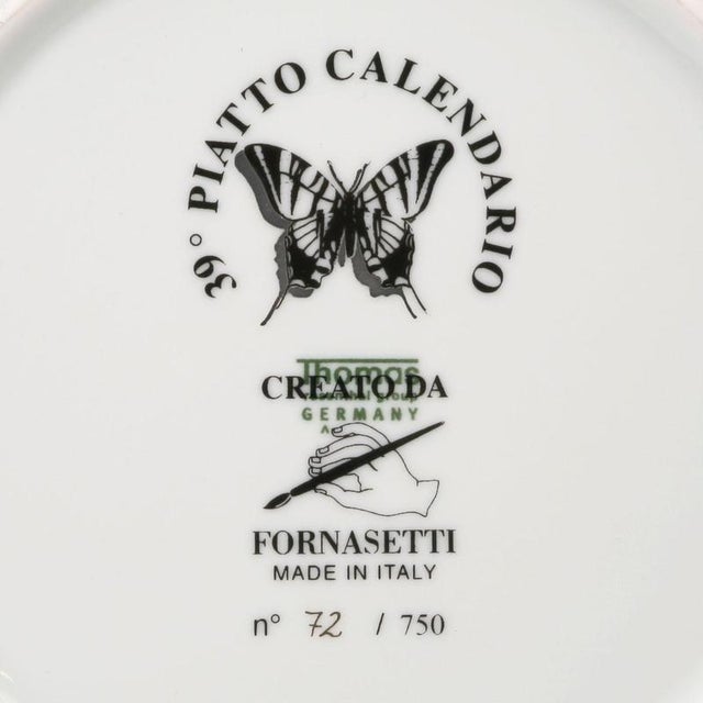 White Calendar Series Plate by Piero Fornasetti, 1950s For Sale - Image 8 of 9