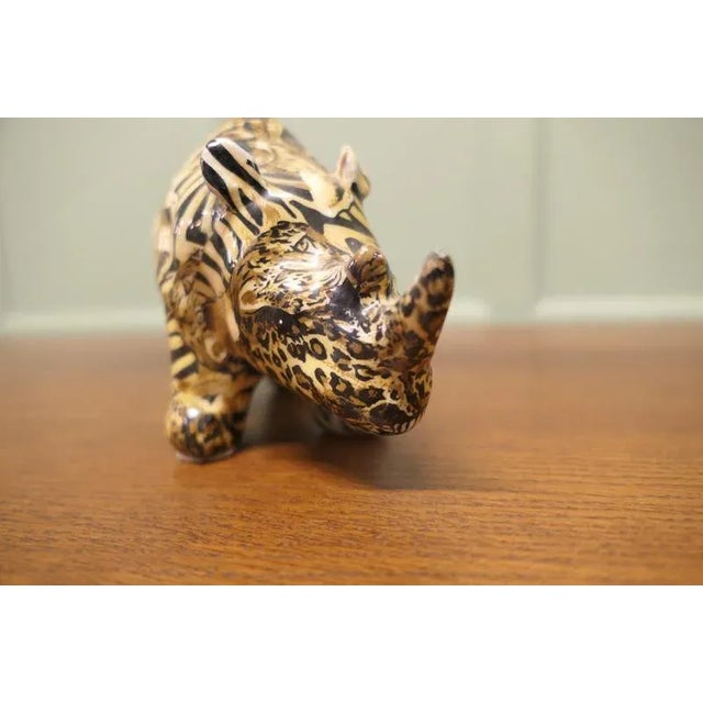 Ceramic Patchwork Collage Ceramic Rhinoceros, 2000 For Sale - Image 7 of 8