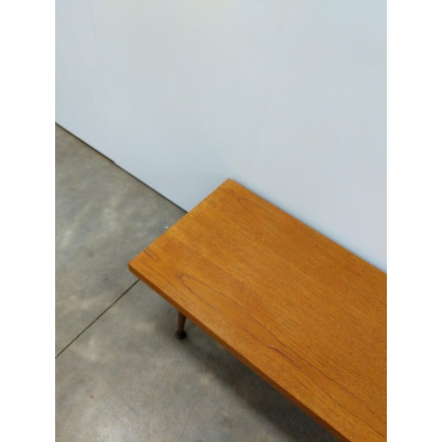Wood Vintage Mid Century Modern Teak Coffee Table by Meredew For Sale - Image 7 of 8