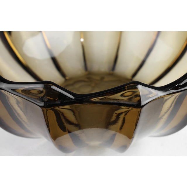 Glass Art Deco Bowl in Glass and Wrought Iron, Belgium, 1920s For Sale - Image 7 of 14