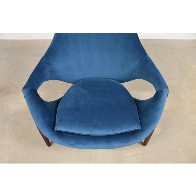 1960s Luigi Tiengo Walnut Lounge Chair For Sale - Image 10 of 11