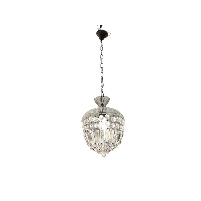 Crystal Light Pendant, 1950s For Sale - Image 8 of 8