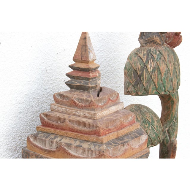 Divine Procession, Antique Thai Architectural Carving For Sale - Image 4 of 9