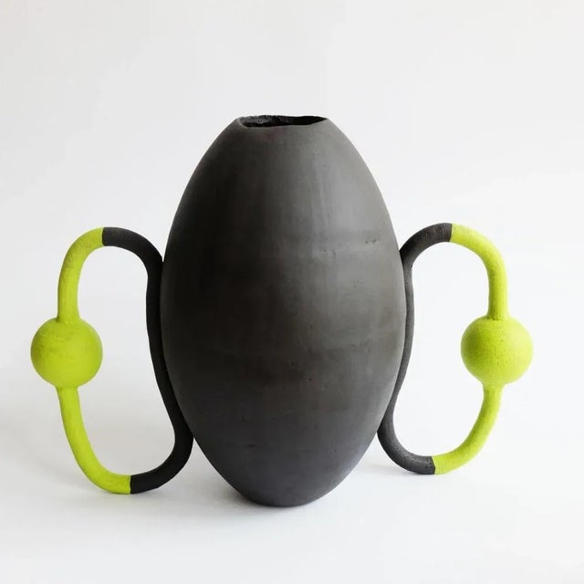 Macropha vessel by Ia Kutateladze Dimensions: W 37 x H 28 cm Materials: Raw Black Clay This piece is attributed to the...