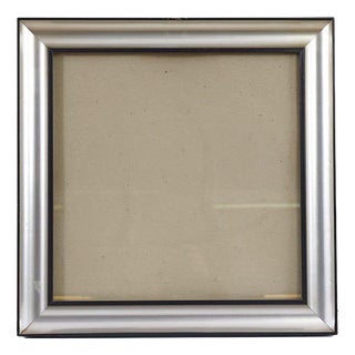 Vintage Frame in Wood with Silver Metal Effect For Sale