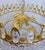 Gold Mid 20th Century Gold Frame Layered Chandelier For Sale - Image 8 of 9