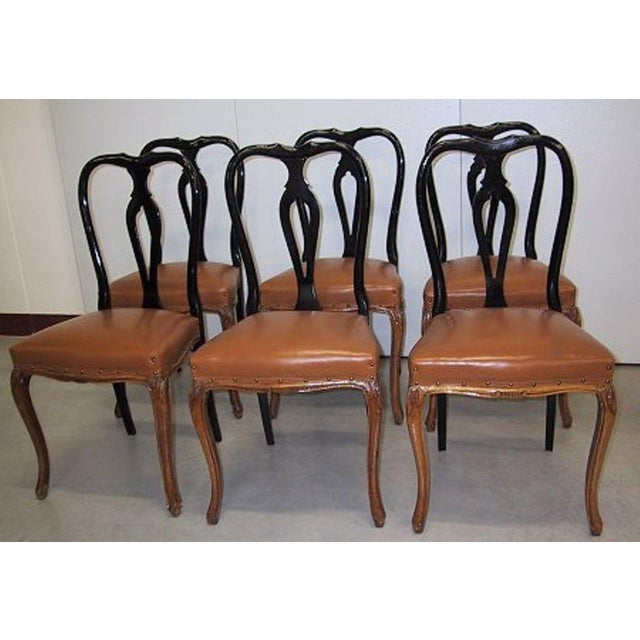 Vintage Italian Chippendale Style Chairs, 1940s, Set of 6 For Sale - Image 13 of 15