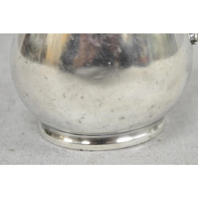 Vintage 1940s Us Navy Reed & Barton Silver Plated Soldered Small Creamer Pitcher For Sale - Image 12 of 14