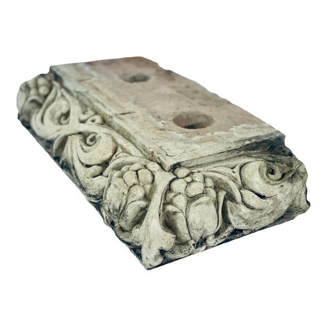 Late 19th Century Victorian English Architectural Corner Frieze Fragment/Molded Ornamental Building Brick For Sale