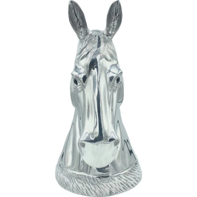 Mid 20th Century Vintage Equestrian Horse Head Champagne Ice Bucket Cooler Silverplate For Sale - Image 5 of 10