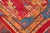 Red Traditional Design Antique Turkish Oushak Rug in Red, Blue and Marigold For Sale - Image 8 of 9