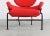 Black PL19 or Tre Pezzi Lounge Chair in Red Fabric by Franco Albini for Poggi, 1970s For Sale - Image 8 of 9