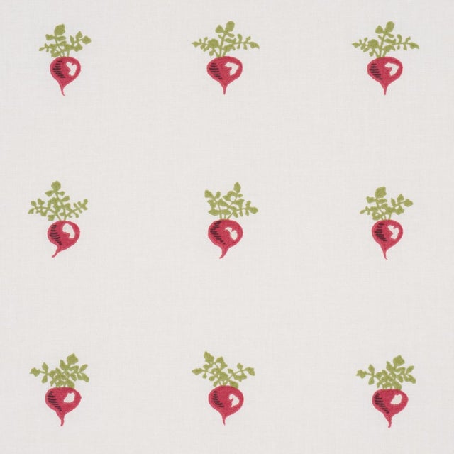 SAMPLE - Schumacher My Little Radish Fabric In Red For Sale