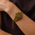 Early 20th Century Victorian Emerald Pearl 18k Yellow Gold Bangle For Sale - Image 4 of 5